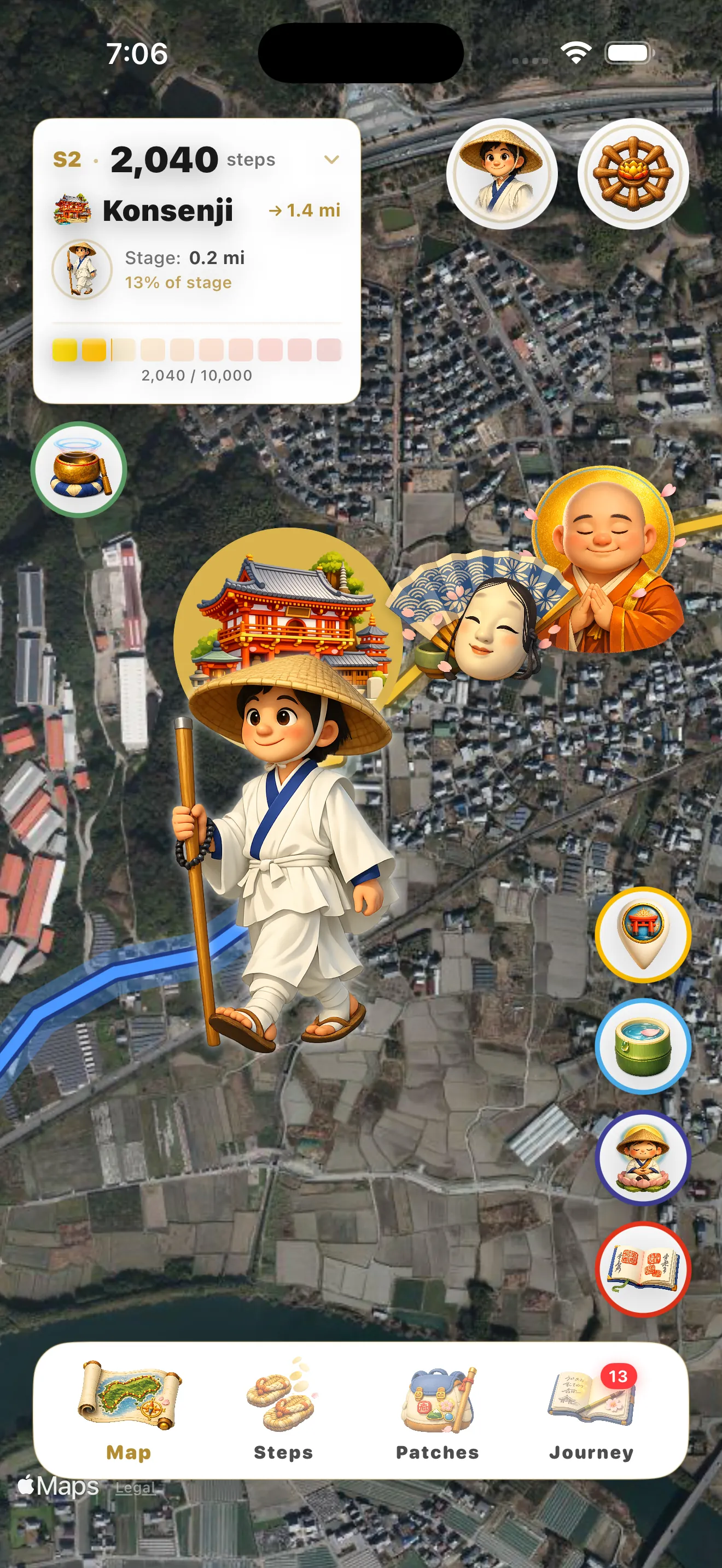 Sacred Steps map view