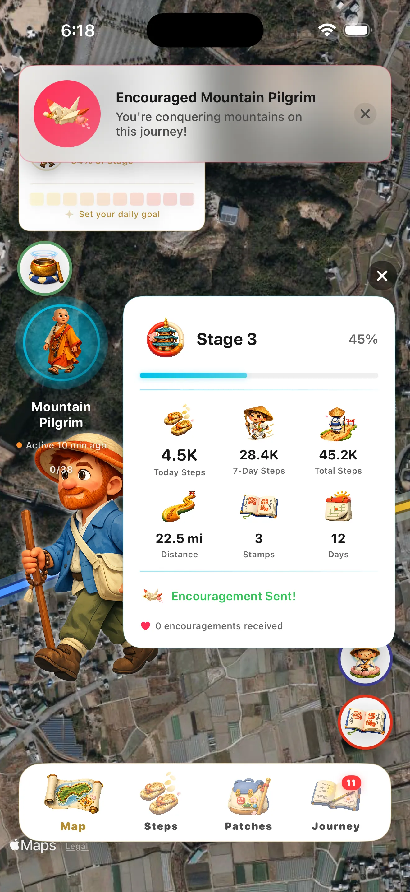 Walking groups view